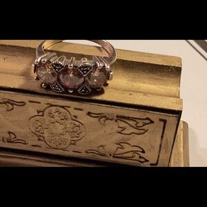 Ladies sterling citrine ring